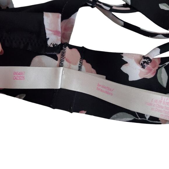 PINK VS | Floral Strappy Back Deep V Bralette - Picture 7 of 8